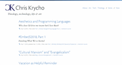 Desktop Screenshot of chriskrycho.com