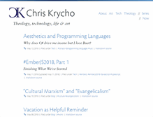 Tablet Screenshot of chriskrycho.com